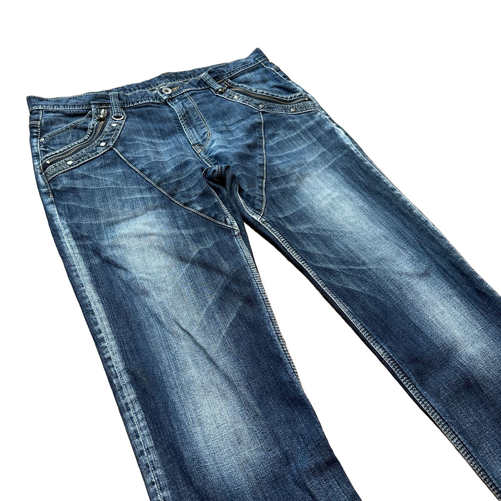 HIDEAWAYS NICOLE ブーツカットデニム ストレッチ インディゴ サイズ50 