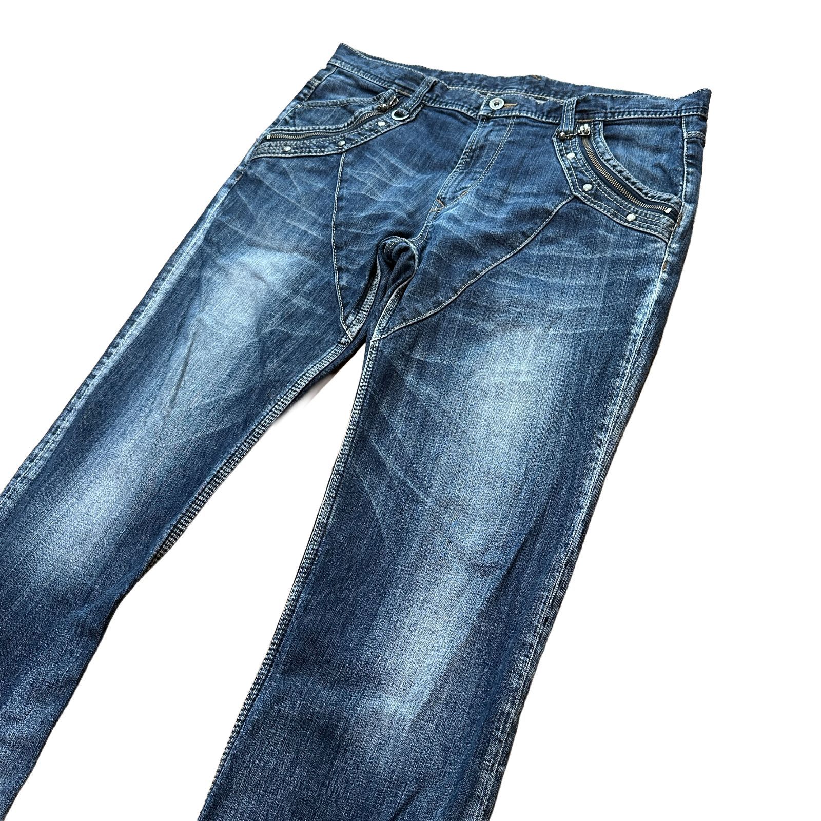HIDEAWAYS NICOLE ブーツカットデニム ストレッチ インディゴ サイズ50 