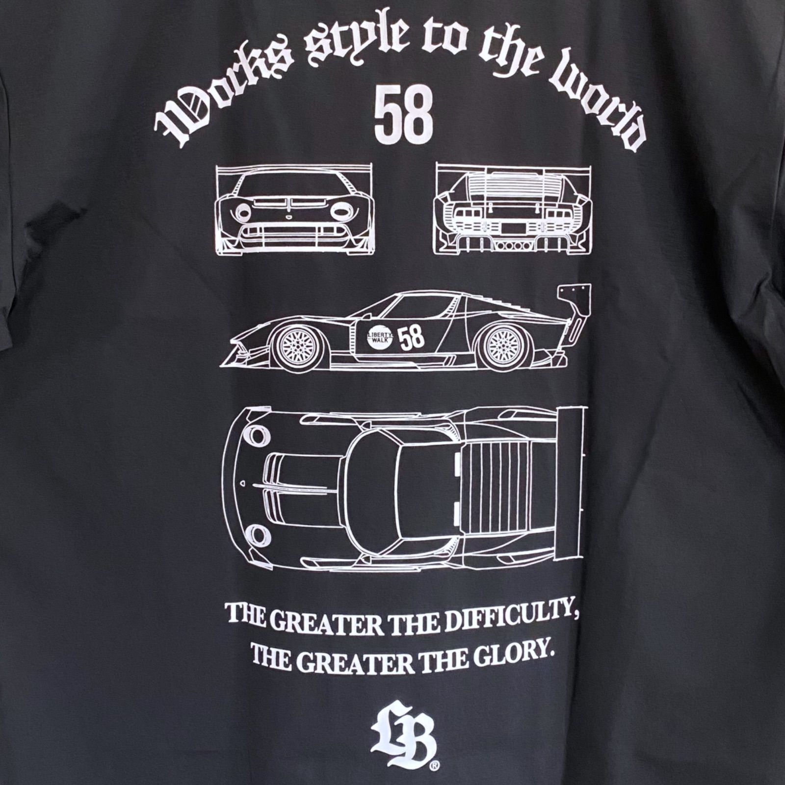 新品未使用 LIBERTY WALK リバティーウォーク Tシャツ T374-BK-XL LB