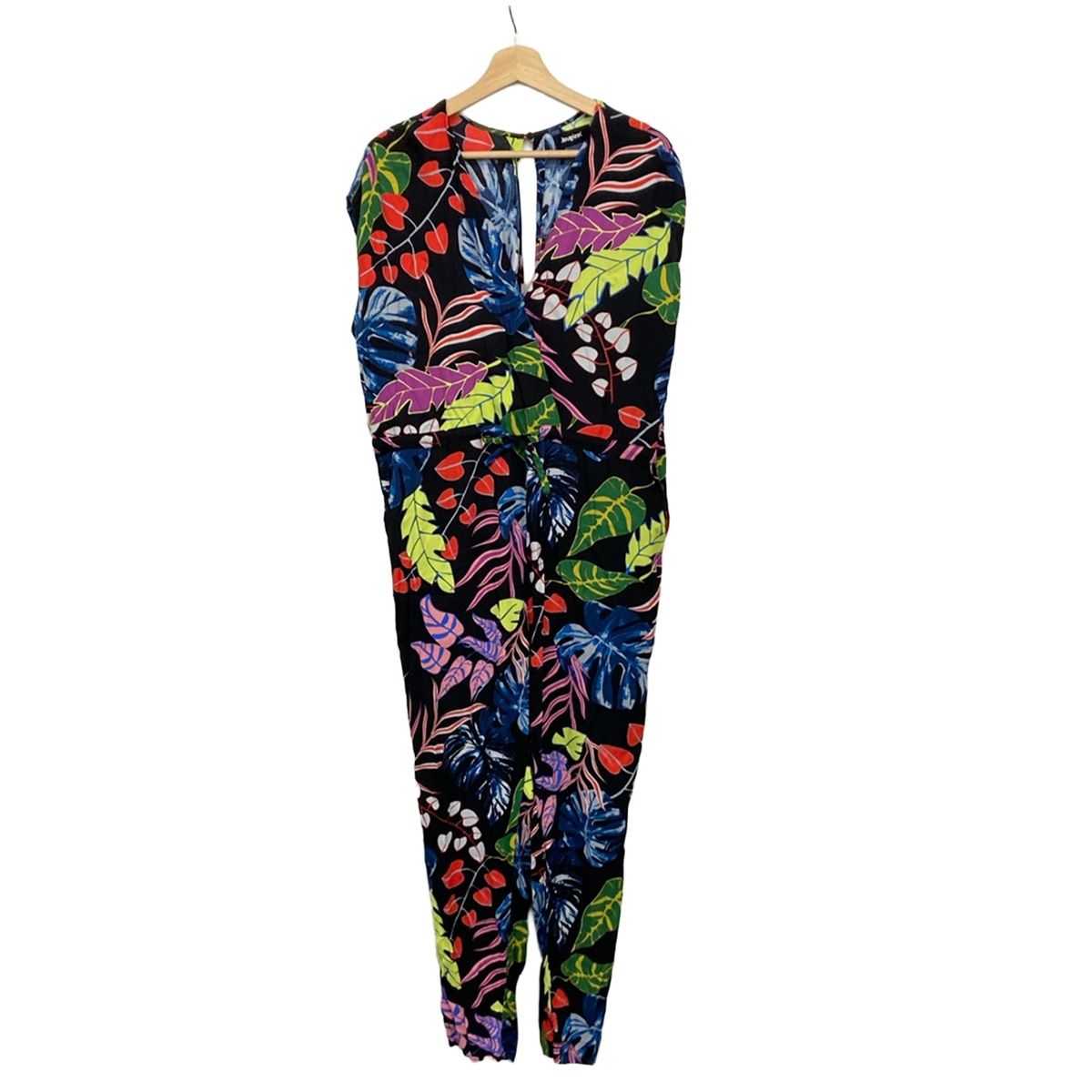 Desigual(デシグアル) オールインワン サイズS レディース - 黒×ピンク 