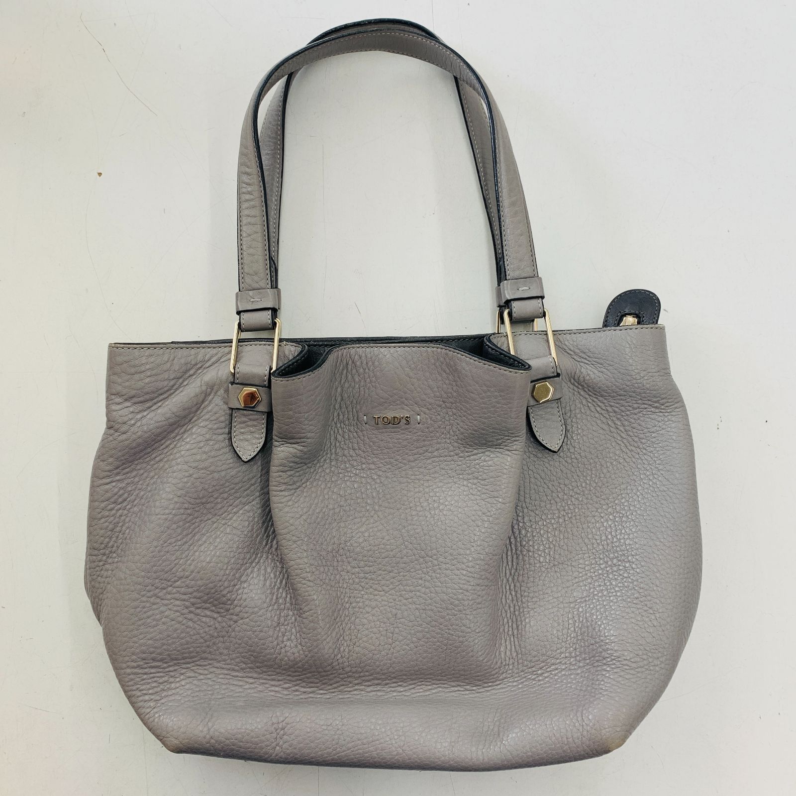 TOD'S トッズ フラワーバッグ レザー ハンド グレー ECOR - メルカリ