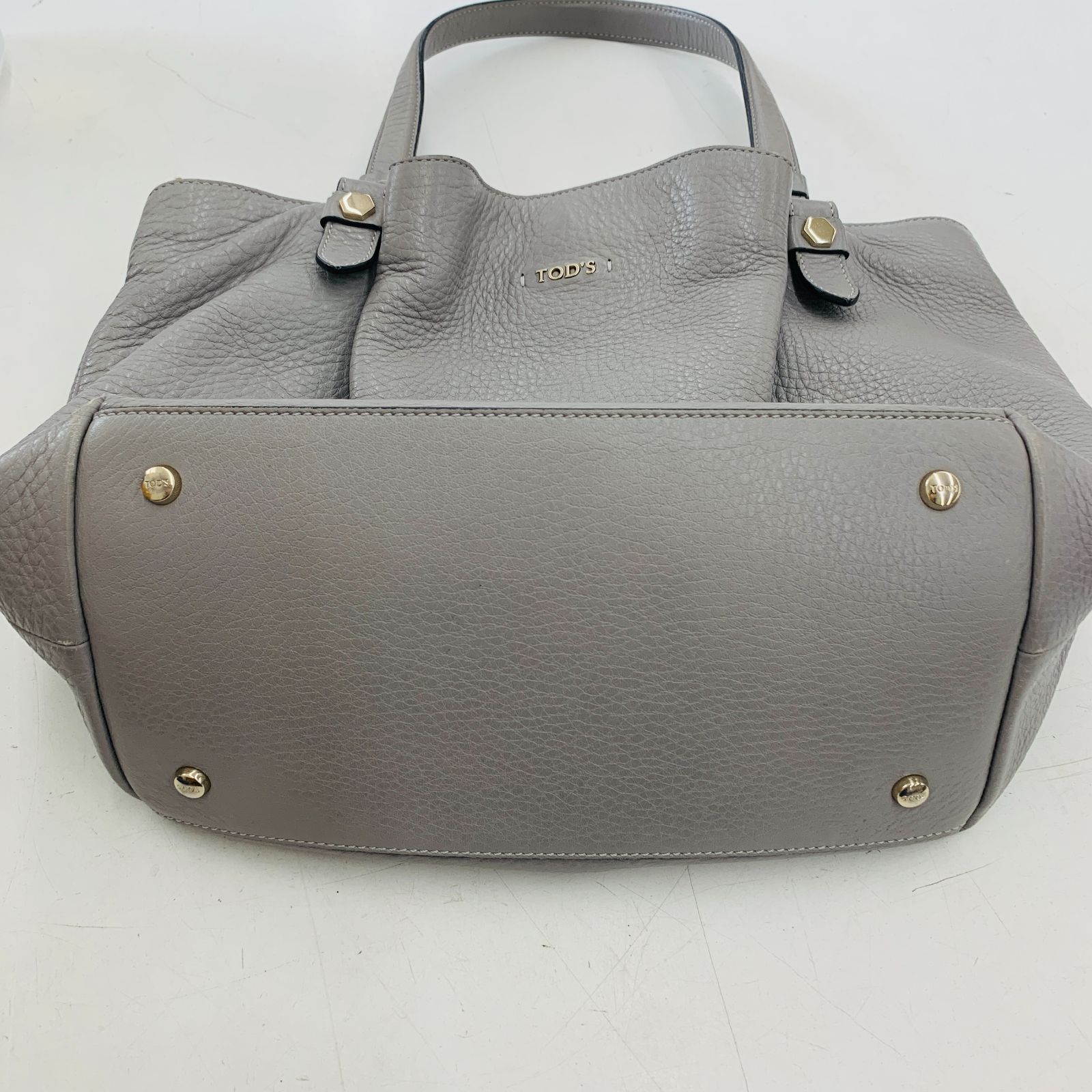 TOD'S トッズ フラワーバッグ レザー ハンド グレー ECOR - メルカリ