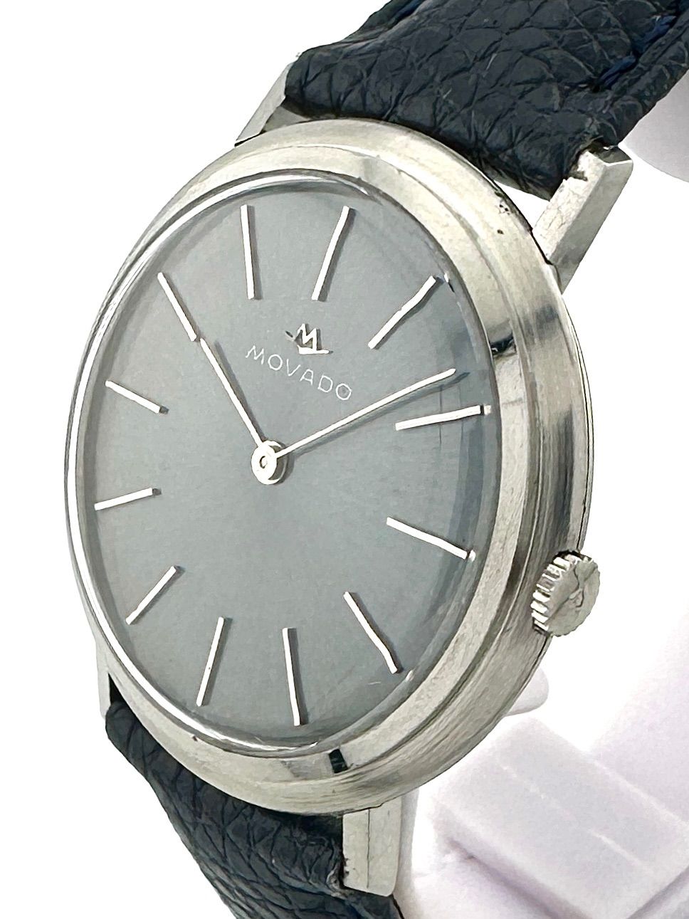 MOVADO 283 ブルーグレー文字盤 OH済み 手巻き時計 モバード MOVADO 283 ブルーグレー文字盤 OH済み 手巻き時計 モバード - メルカリ