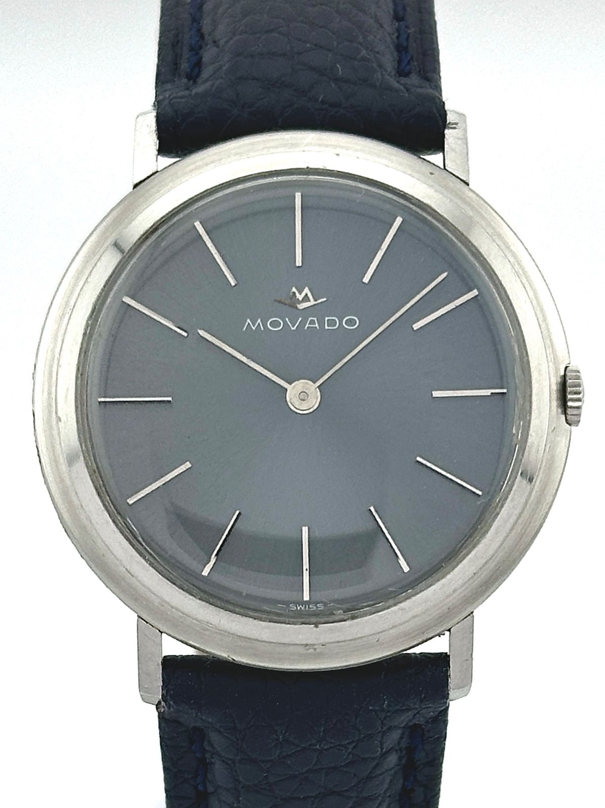 MOVADO 283 ブルーグレー文字盤 OH済み 手巻き時計 モバード MOVADO 283 ブルーグレー文字盤 OH済み 手巻き時計 モバード - メルカリ