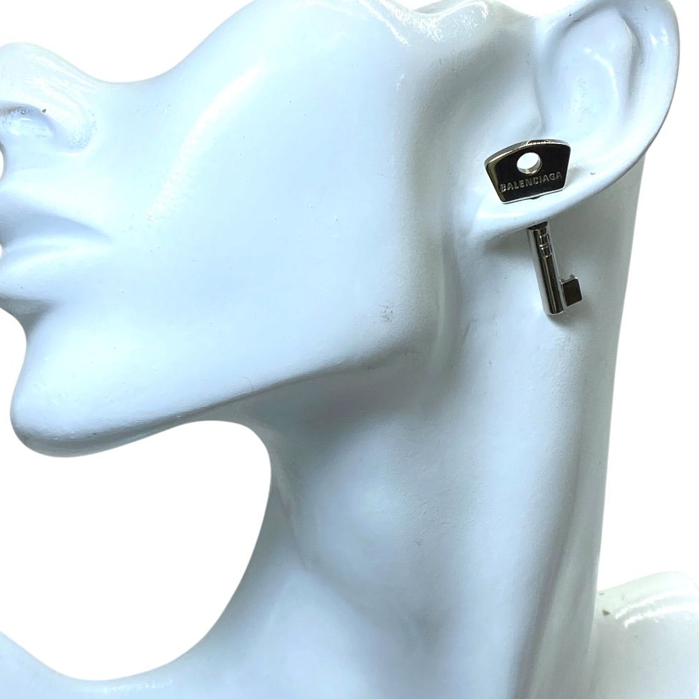 バレンシアガ AMOUR KEY キー シングルピアス アクセサリー シルバー