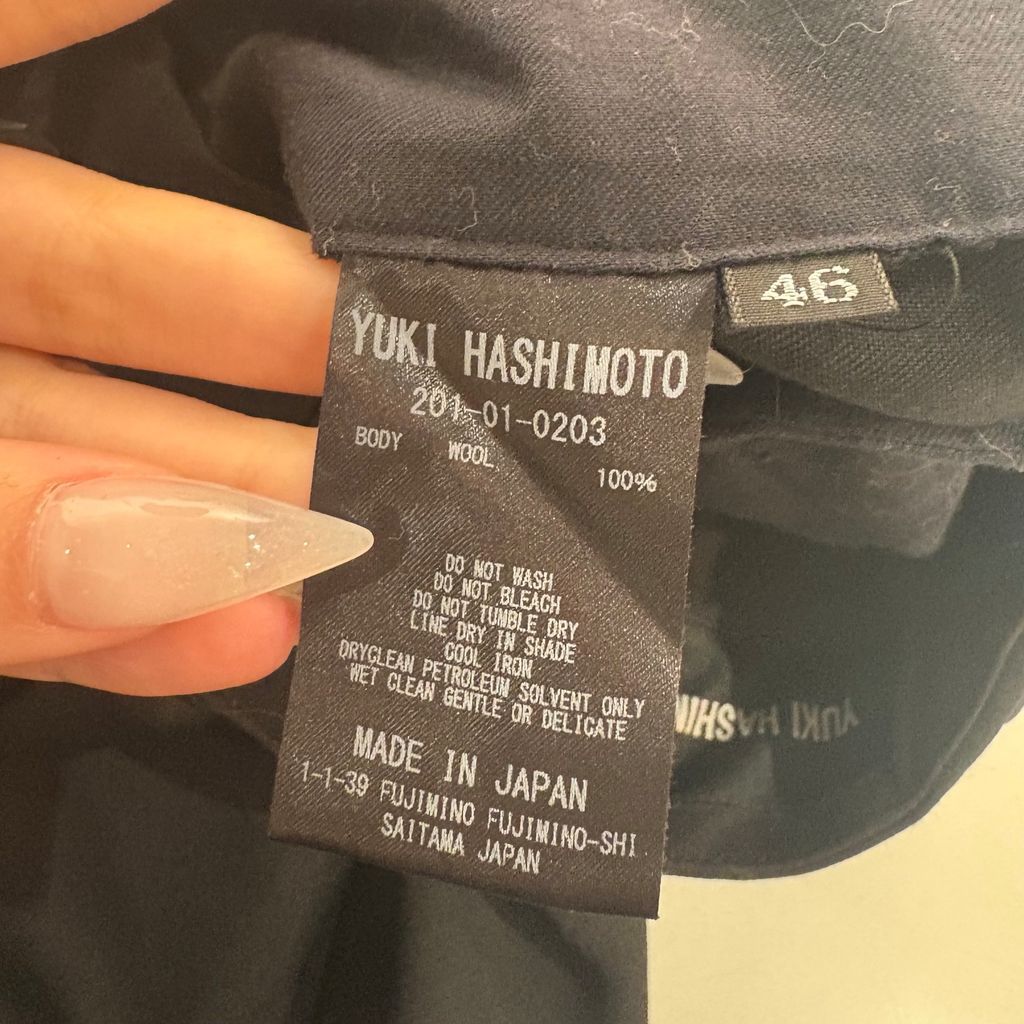 YUKI HASHIMOTO ユウキハシモト Set Up セットアップ ブラック size:46
