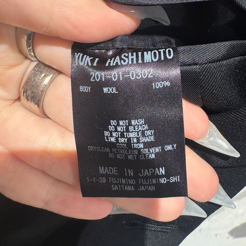 YUKI HASHIMOTO ユウキハシモト Set Up セットアップ ブラック size:46