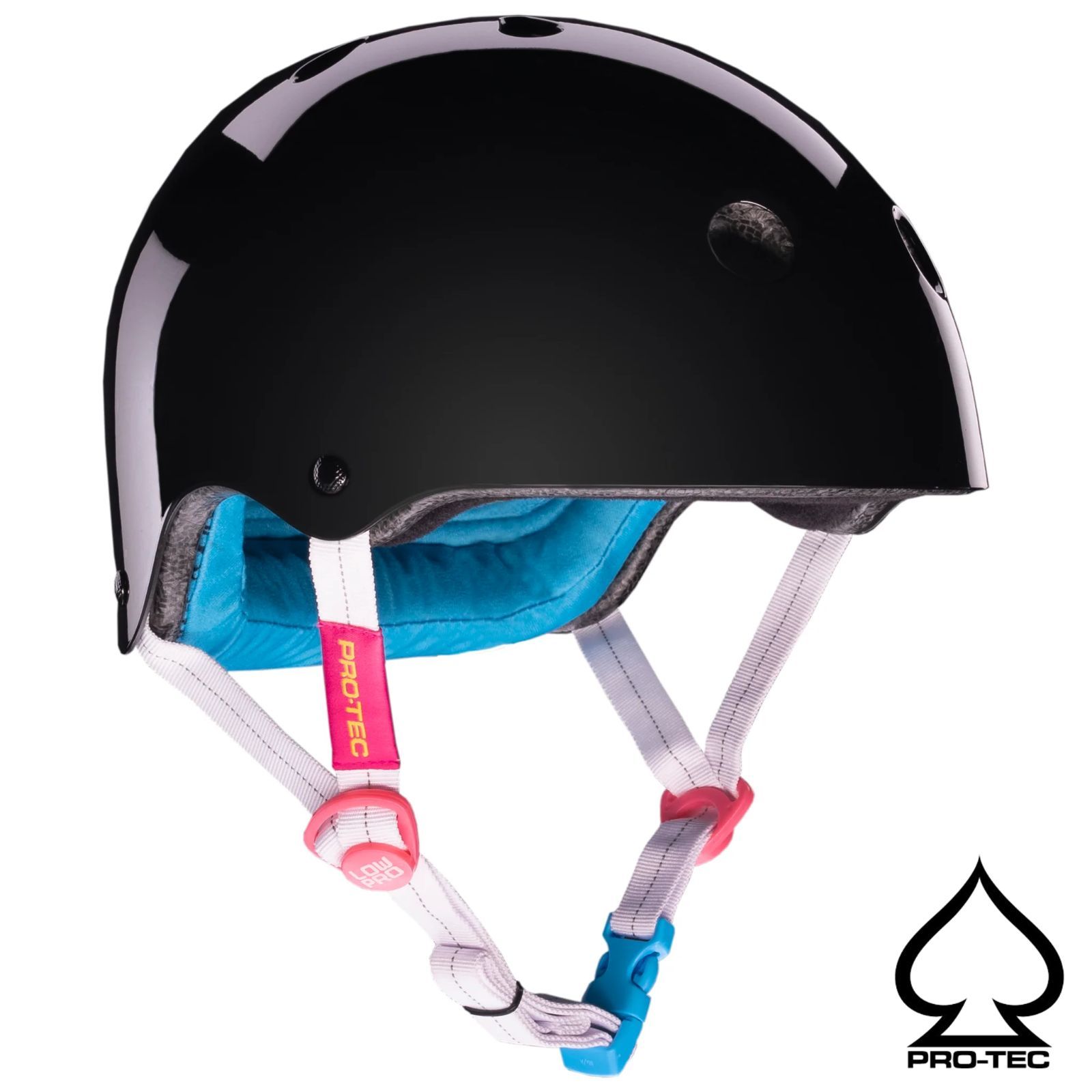 【正規輸入品】 PRO-TEC LOW PRO CERTIFIED SANTA CRUZ SIGNATURE EDITION GLOSS BLACK プロテック BMX & スケートヘルメット サーティファイド サンタクルーズ エディション グロスブラック
