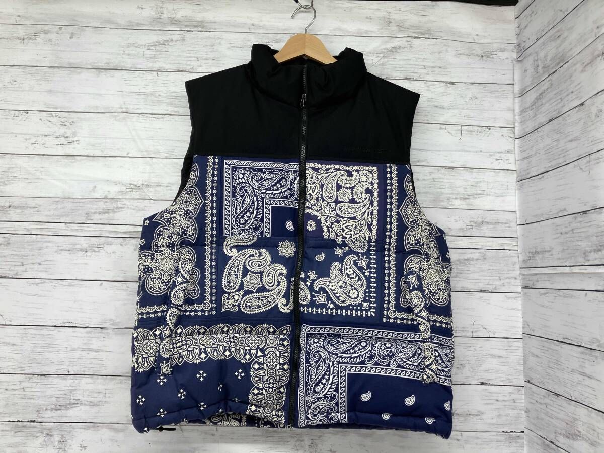 MIYAGIHIDETAKA ダウンベスト／BANDANA DOWN VEST／ペイズリー柄