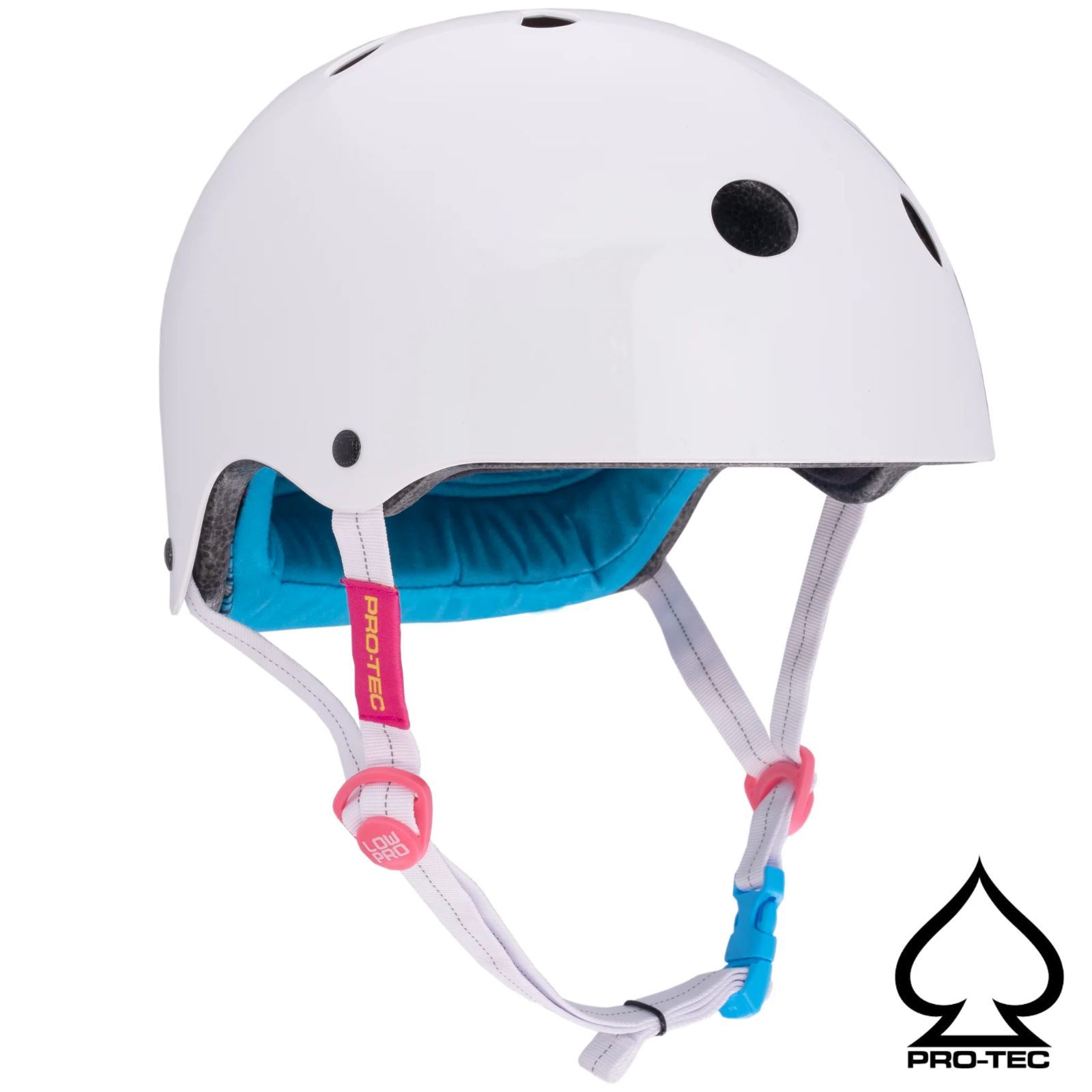 【正規輸入品】 PRO-TEC LOW PRO CERTIFIED SANTA CRUZ SIGNATURE EDITION GLOSS WHITE プロテック BMX & スケートヘルメット サーティファイド サンタクルーズ エディション グロスホワイト