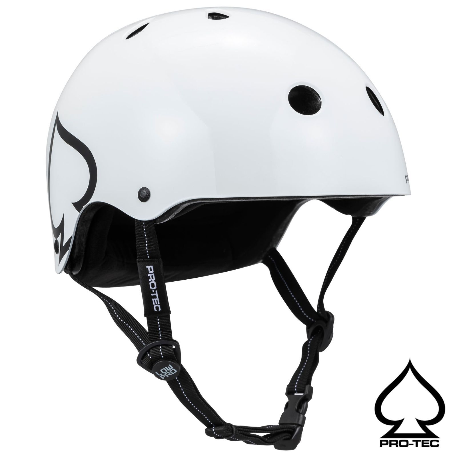 【正規輸入品】 PRO-TEC LOW PRO CERTIFIED GLOSS WHITE プロテック BMX & スケートヘルメット サーティファイド グロスホワイト