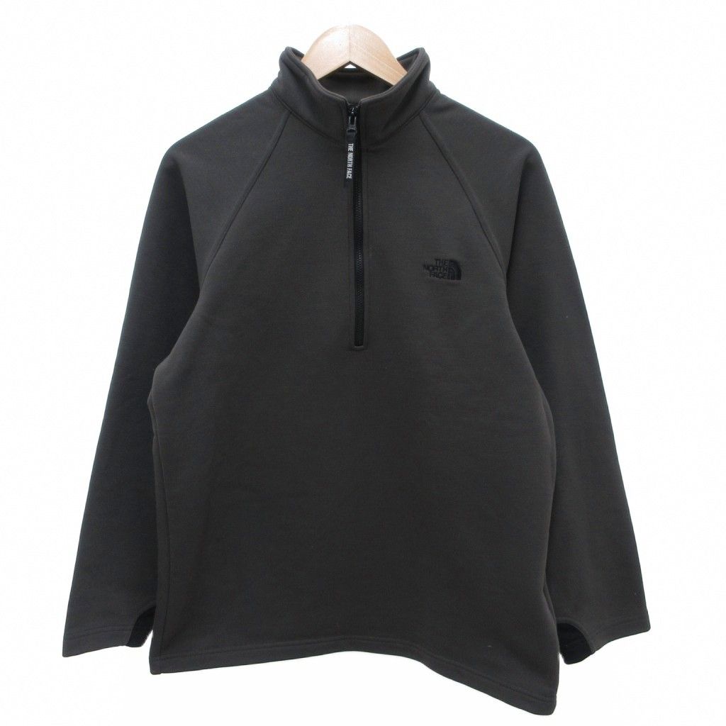 ザノースフェイス THE NORTH FACE ハーフジップ トレーナー ロゴ刺繍 長袖 L グレー NT35309 /JS GY99