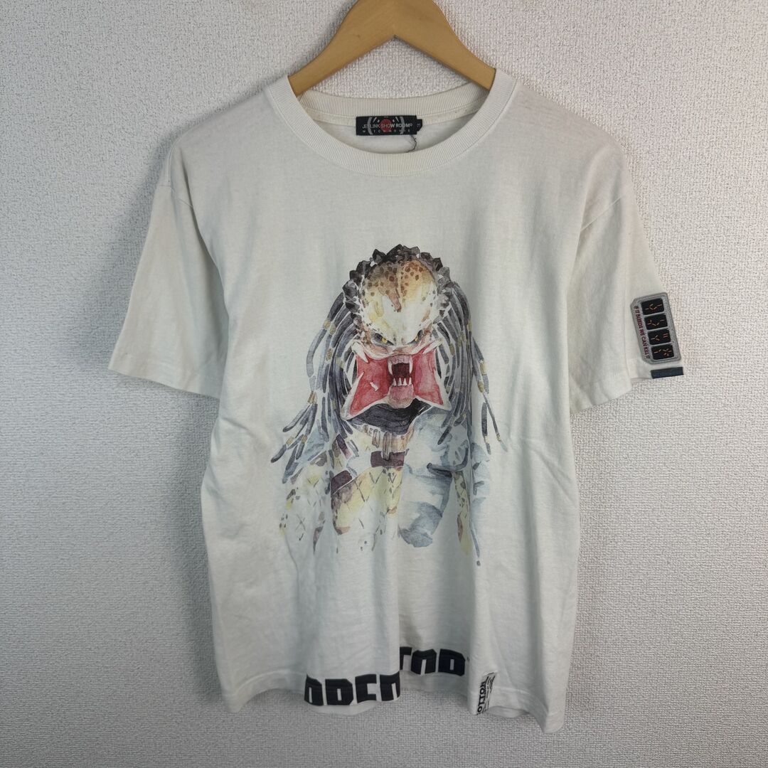 JETLINK ジェットリンク 半袖 Tシャツ プレデター キャラクタープリント ホワイト 3 メンズ 古着 ストリート ナード系