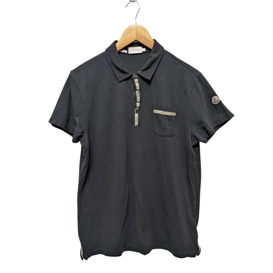 MONCLER ポロシャツ ブラック L Moncler ロゴ ポロシャツ | ブラック | FARFETCH JP
