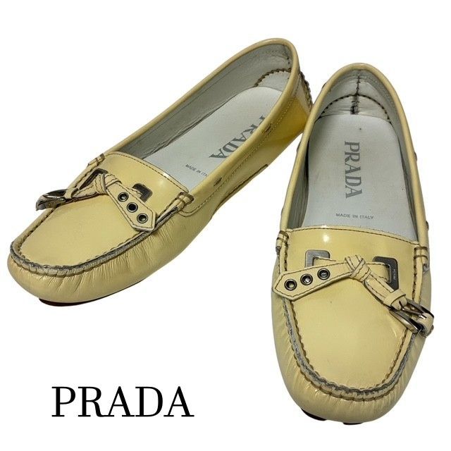 PRADA プラダ ドライビングシューズ ローファー パテントレザー