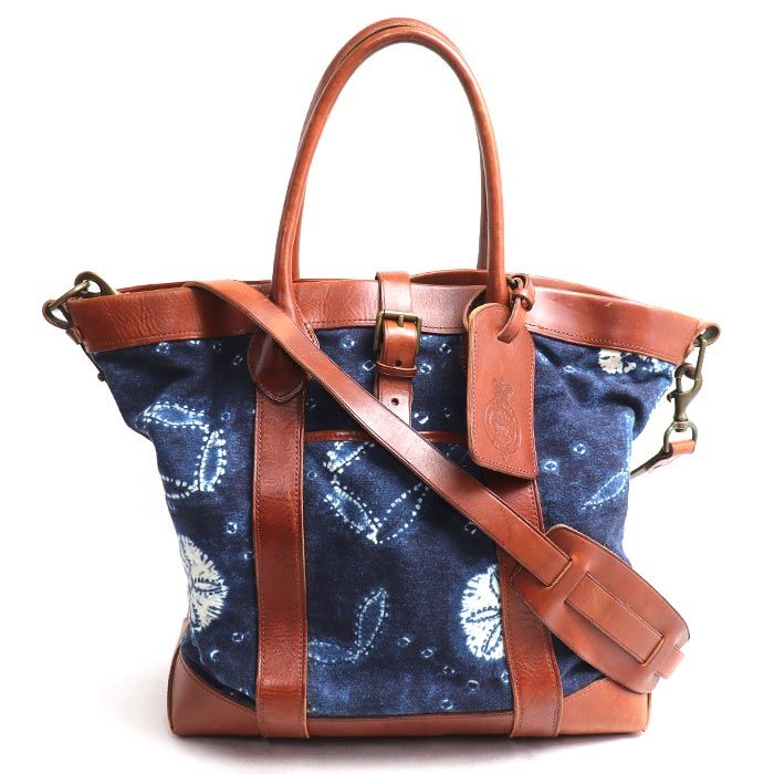 RALPH LAUREN ラルフローレン インディゴ染め 2Wayショルダーバッグ