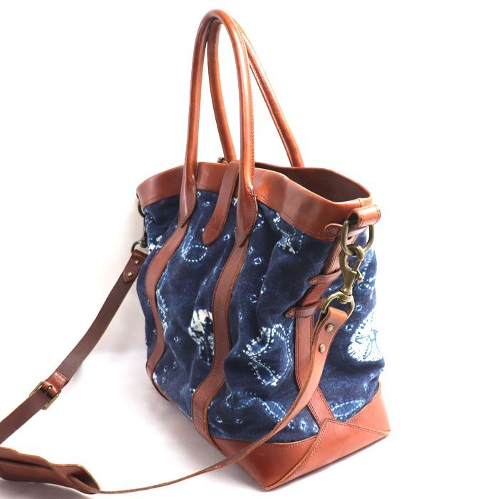 RALPH LAUREN ラルフローレン インディゴ染め 2Wayショルダーバッグ