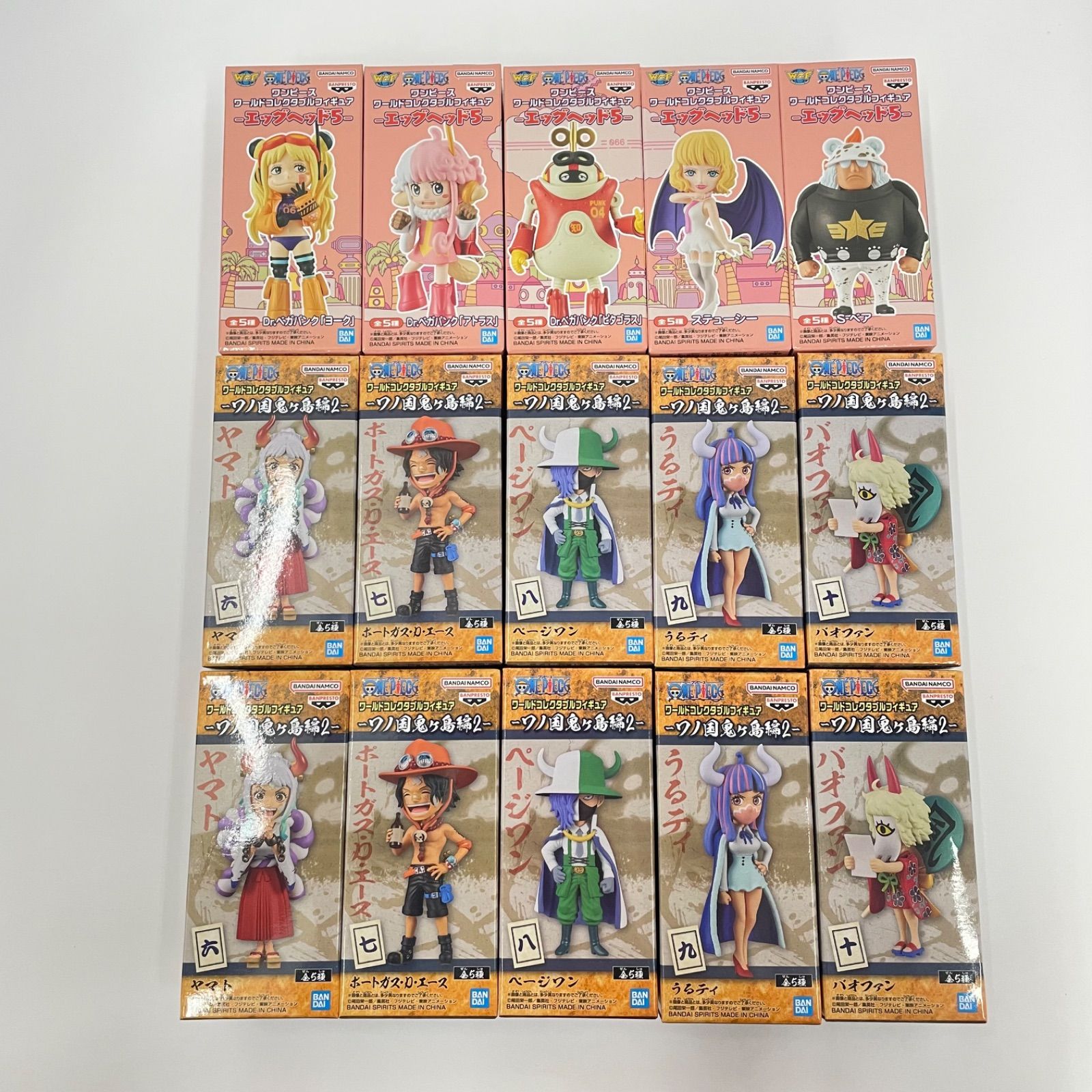 【瀬戸店】未開封 ワンピース ワールドコレクタブル(WCF) セット エッグヘッド5・鬼ヶ島2・鬼ヶ島3・鬼ヶ島6・クマバック王国【703-8951】 【瀬戸店】未開封 ワンピース ワールドコレクタブル(WCF) セット エッグヘッド5・鬼ヶ島2・鬼ヶ島3・鬼ヶ島6・クマバック王国【703-8951】