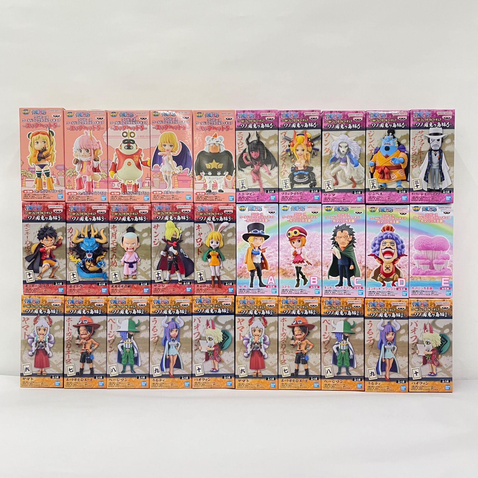 【瀬戸店】未開封 ワンピース ワールドコレクタブル(WCF) セット エッグヘッド5・鬼ヶ島2・鬼ヶ島3・鬼ヶ島6・クマバック王国【703-8951】