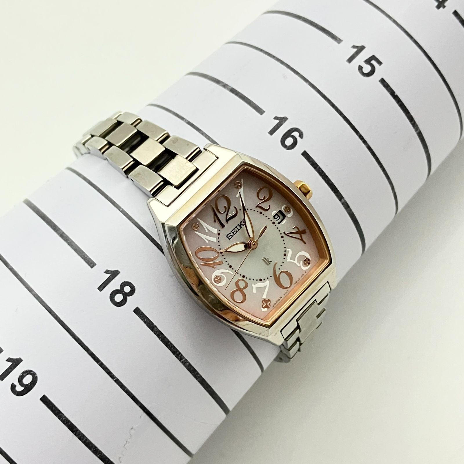 稼働】セイコー SEIKO ルキア Lukia V137-0CD0 ソーラー 腕時計 デイト 