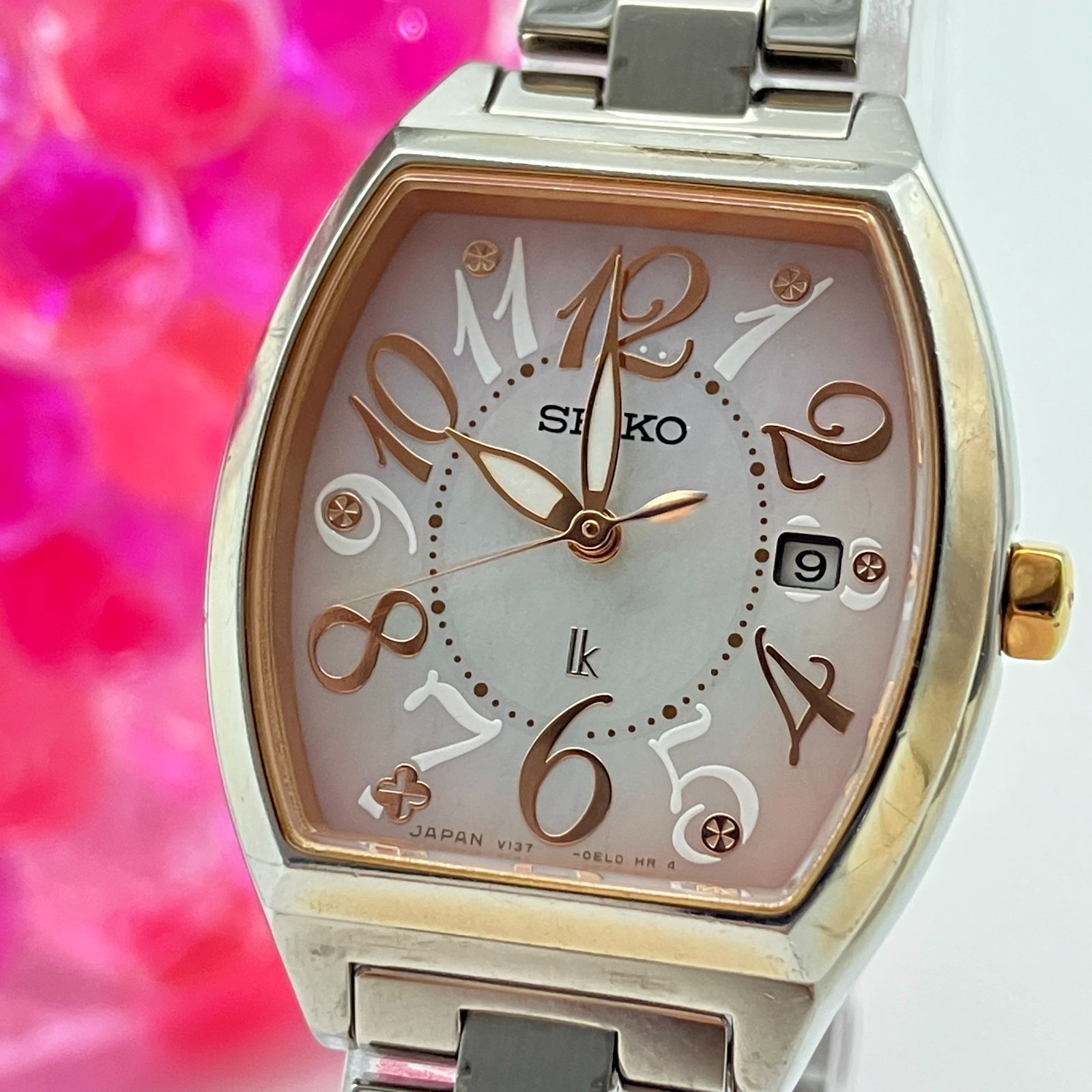 稼働】セイコー SEIKO ルキア Lukia V137-0CD0 ソーラー 腕時計 デイト 