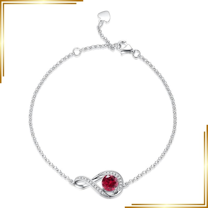 新品】 Gemlanto シルバー925 七月誕生石 ルビー しずく ブレスレット