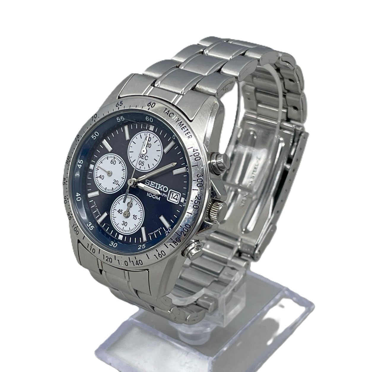 クロノグラフ セイコー SEIKO 腕時計 7T92-0DW0 クォーツ SS 不動品 