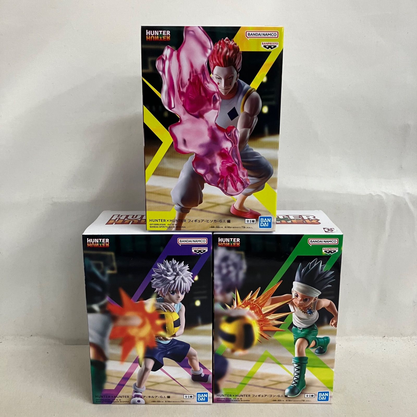 ［即発送］ハンター✗ハンター フィギュア キルア ゴン ヒソカ G.I. 編 未開封 HUNTER×HUNTER ヒソカ ゴン キルア G.I.編 フィギュア 3個