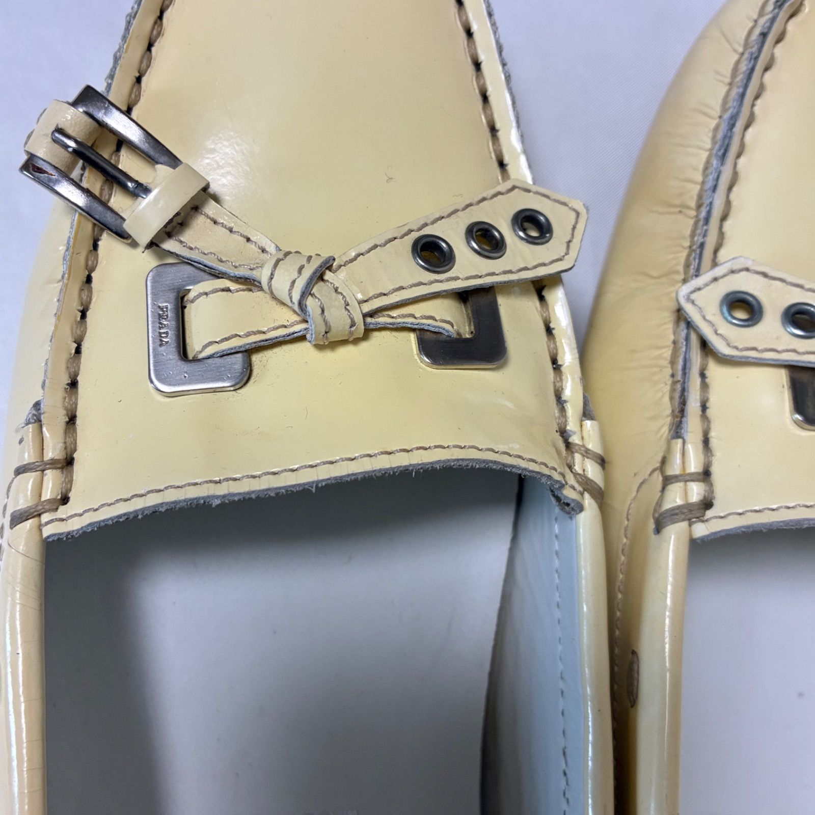 PRADA プラダ ドライビングシューズ ローファー パテントレザー