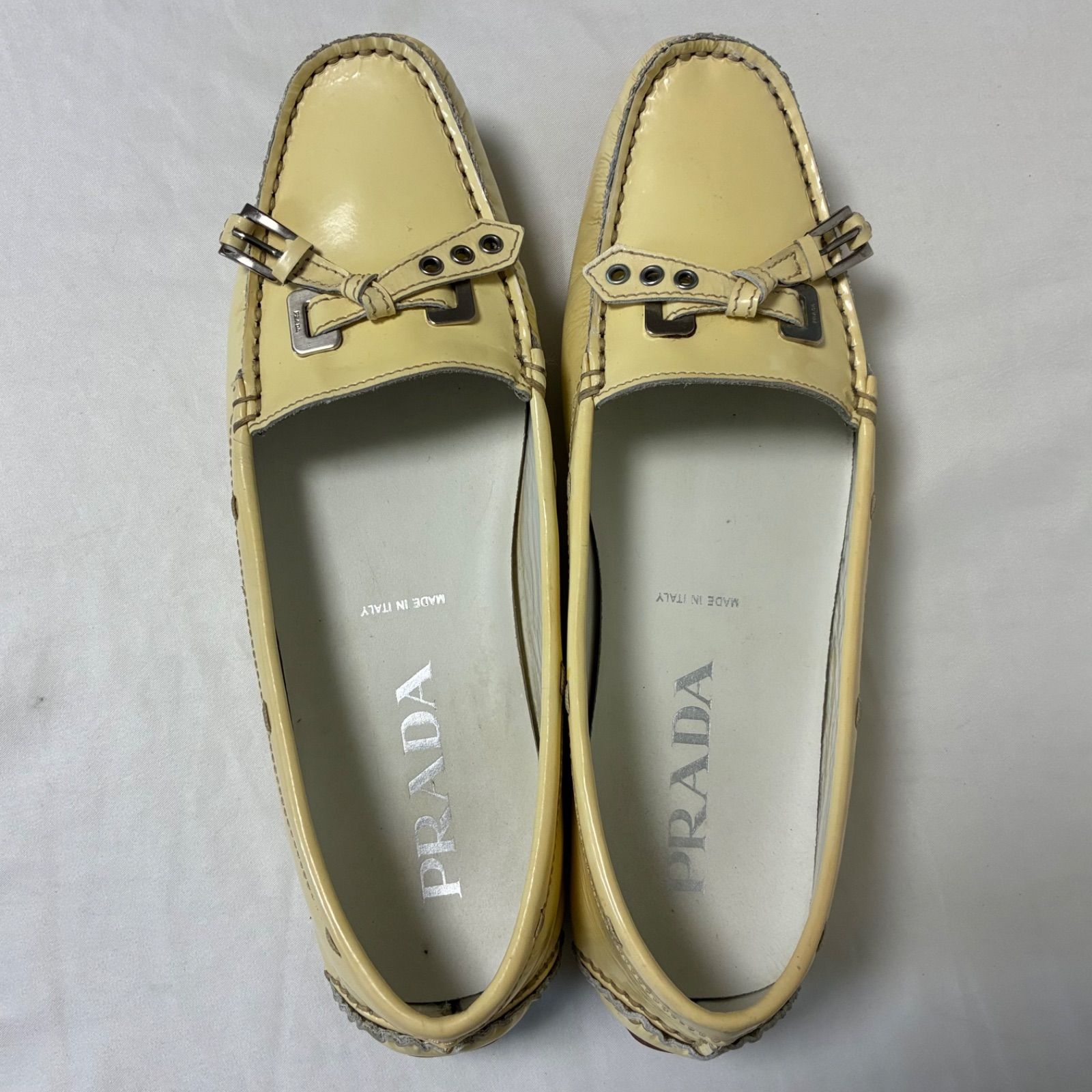 PRADA プラダ ドライビングシューズ ローファー パテントレザー