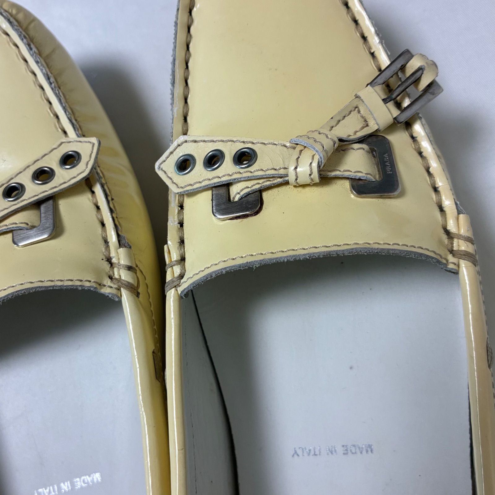 PRADA プラダ ドライビングシューズ ローファー パテントレザー