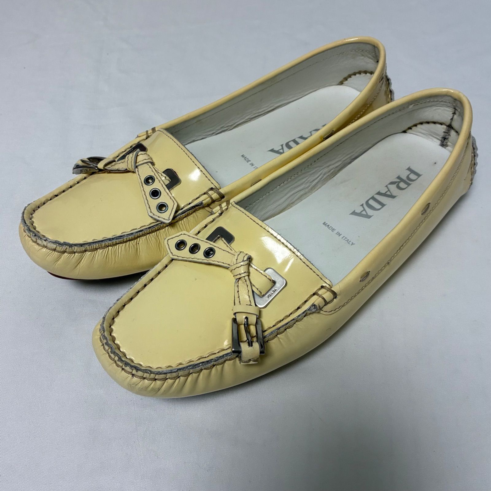 PRADA プラダ ドライビングシューズ ローファー パテントレザー