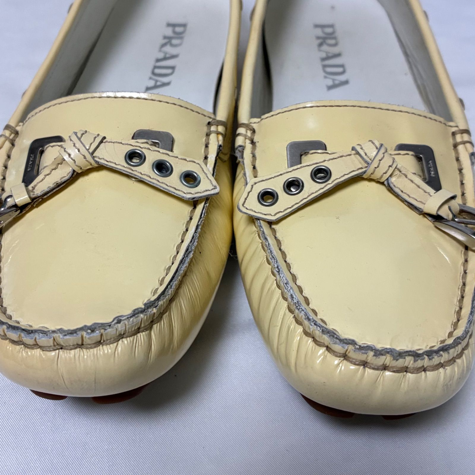 PRADA プラダ ドライビングシューズ ローファー パテントレザー
