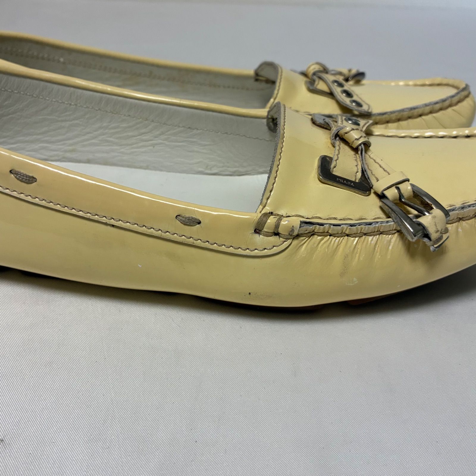 PRADA プラダ ドライビングシューズ ローファー パテントレザー