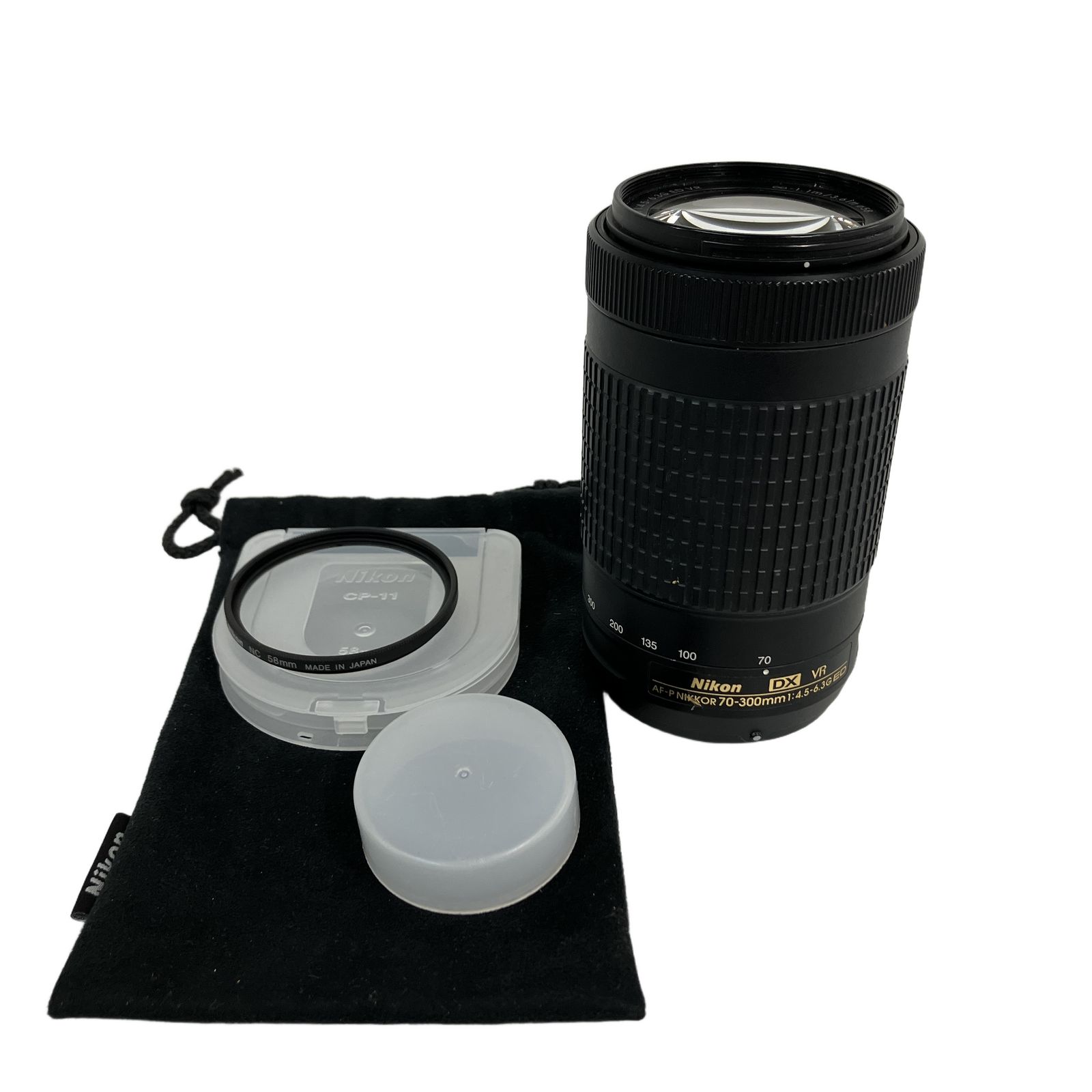 NIKON ニコン AF-P NIKKOR 70-300mm F4.5-6.3 G ED VR 超望遠ズームレンズ 撮影機器 中古 訳有 N11201194