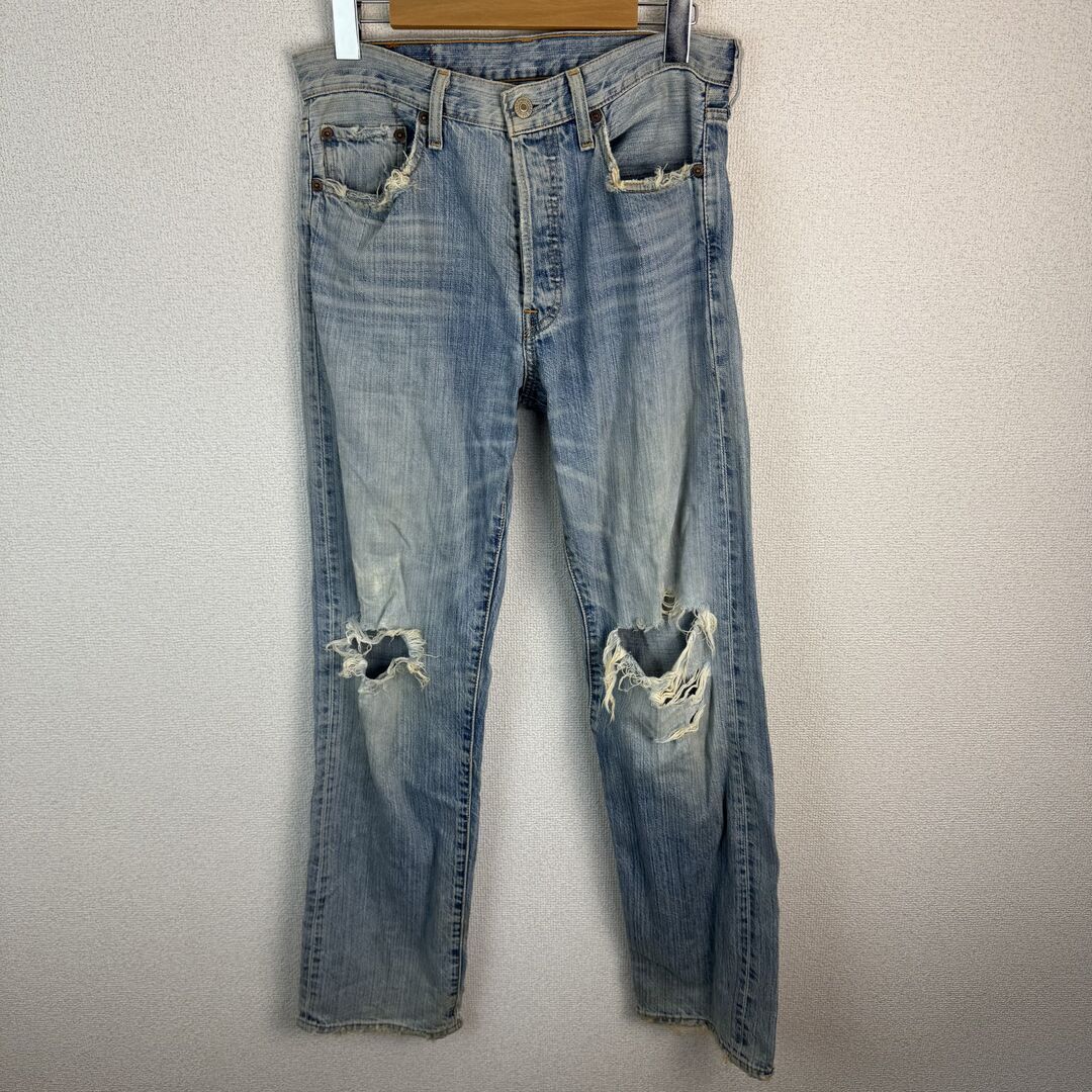 LEVI'S リーバイス 501 ダメージデニムパンツ インディゴ W30 メンズ