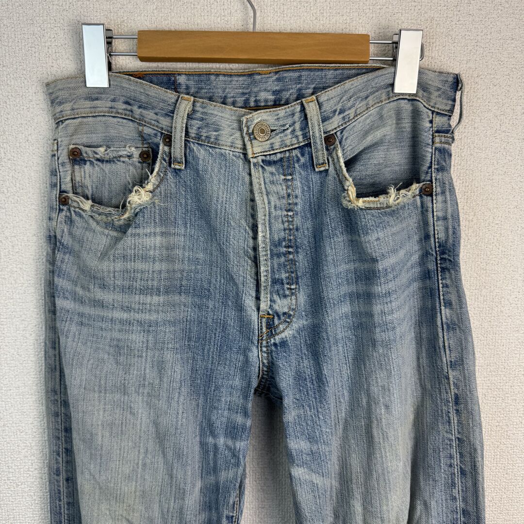 LEVI'S リーバイス 501 ダメージデニムパンツ インディゴ W30 メンズ
