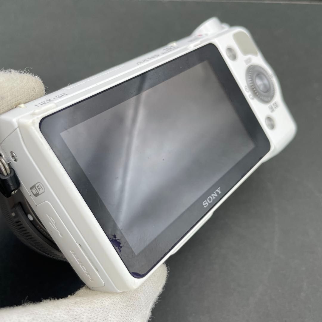 カメラ SONY NEX-5R ホワイト 35-50mmレンズ付き