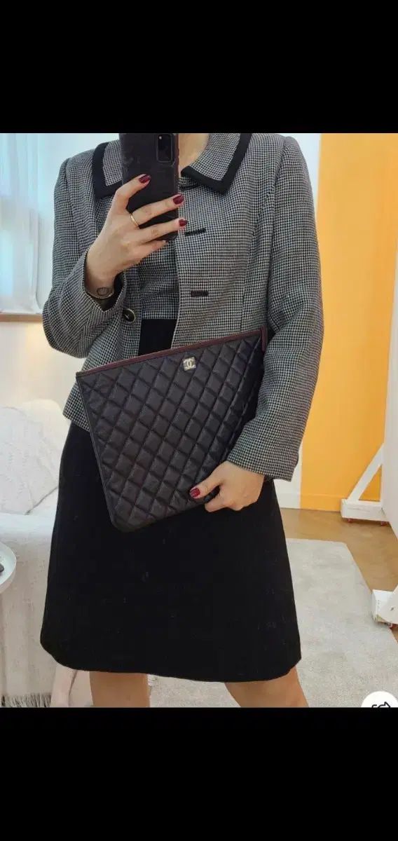 CHANEL シャネル キャビア クラッチバッグ/クラッチ ラージ 샴골 新品級 正規品 (鑑定済)