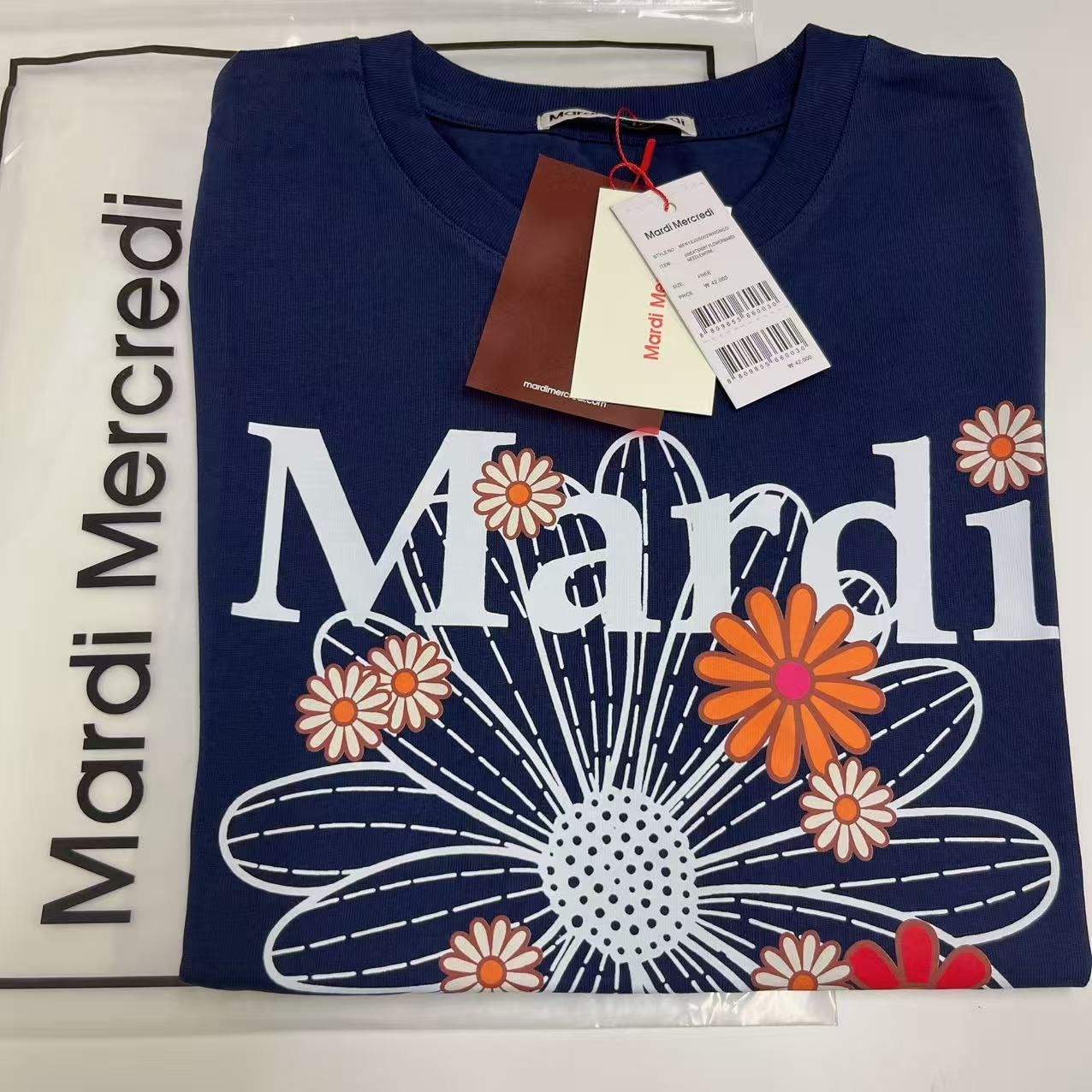 Mardi Mercredi マルディメクルディ 半袖 Tシャツ トップス ネイビー 
