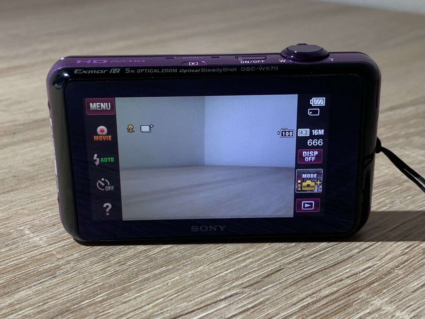 0381 Sony ソニー Cyber-shot DSC-WX70 パープル デジカメ 動作確認