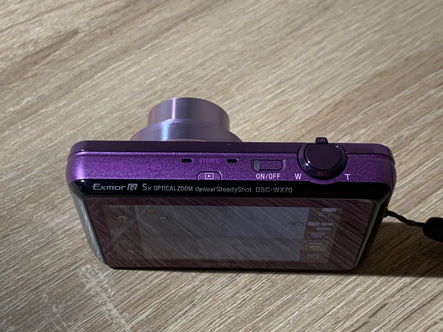 0381 Sony ソニー Cyber-shot DSC-WX70 パープル デジカメ 動作確認
