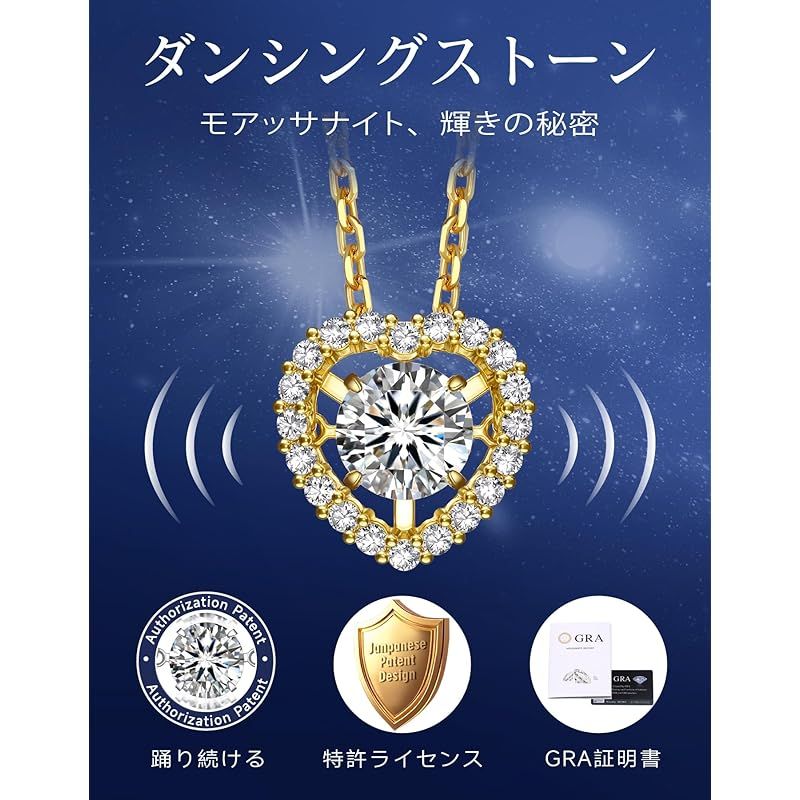 MomentWish] ダンシングストーン ネックレス レディース 0.5カラット 