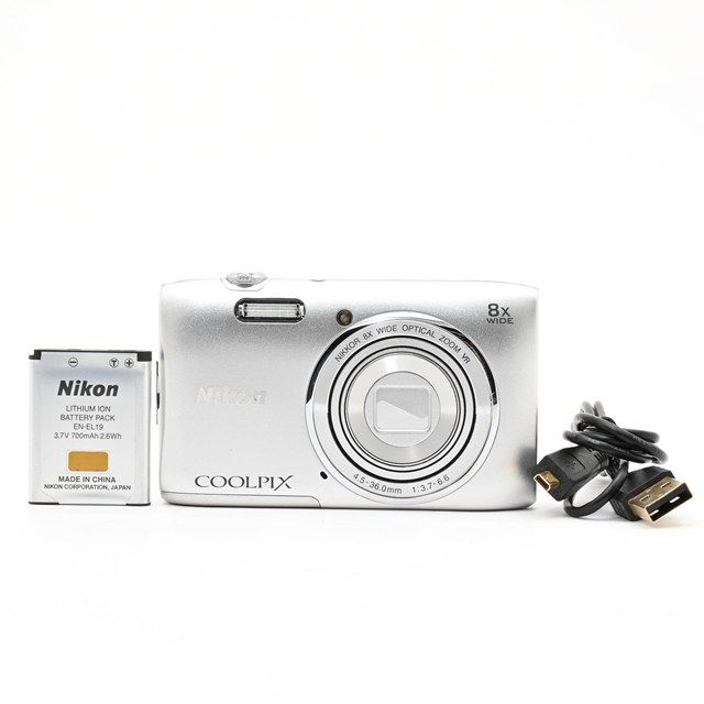 ✨美品✨ Nikon Coolpix S3600 シルバー 動作Ok 並品＞ Nikon COOLPIX S3600 シルバー｜コンパクトデジタルカメラ