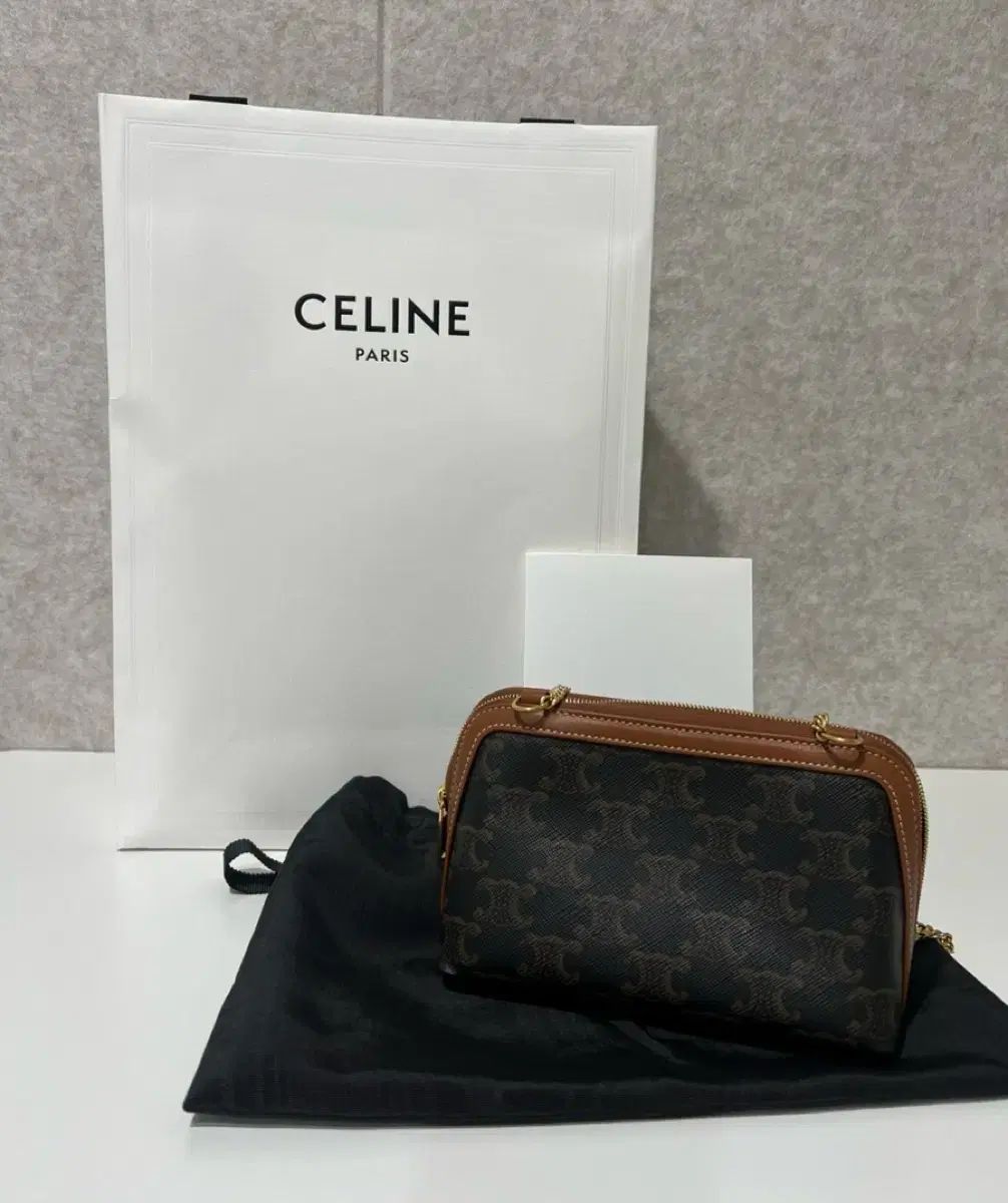 (インナーバッグ ストラップ 含む) Celine セリーヌ チェーンクラッチバッグ