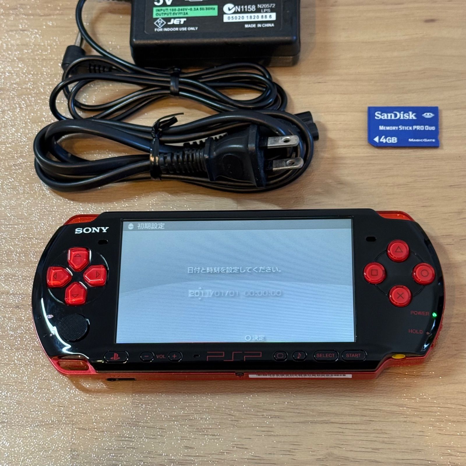 ✨ほぼ未使用品級✨PSP-3000 レッド×ブラック 本体 希少色 楽天市場 