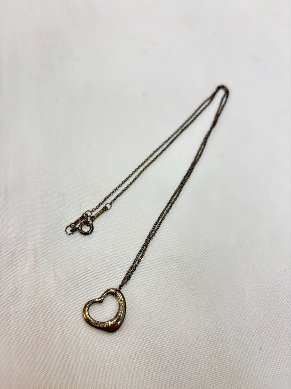 N【掘出し物】Tiffany & Co. オープンハート ネックレス 刻印 925