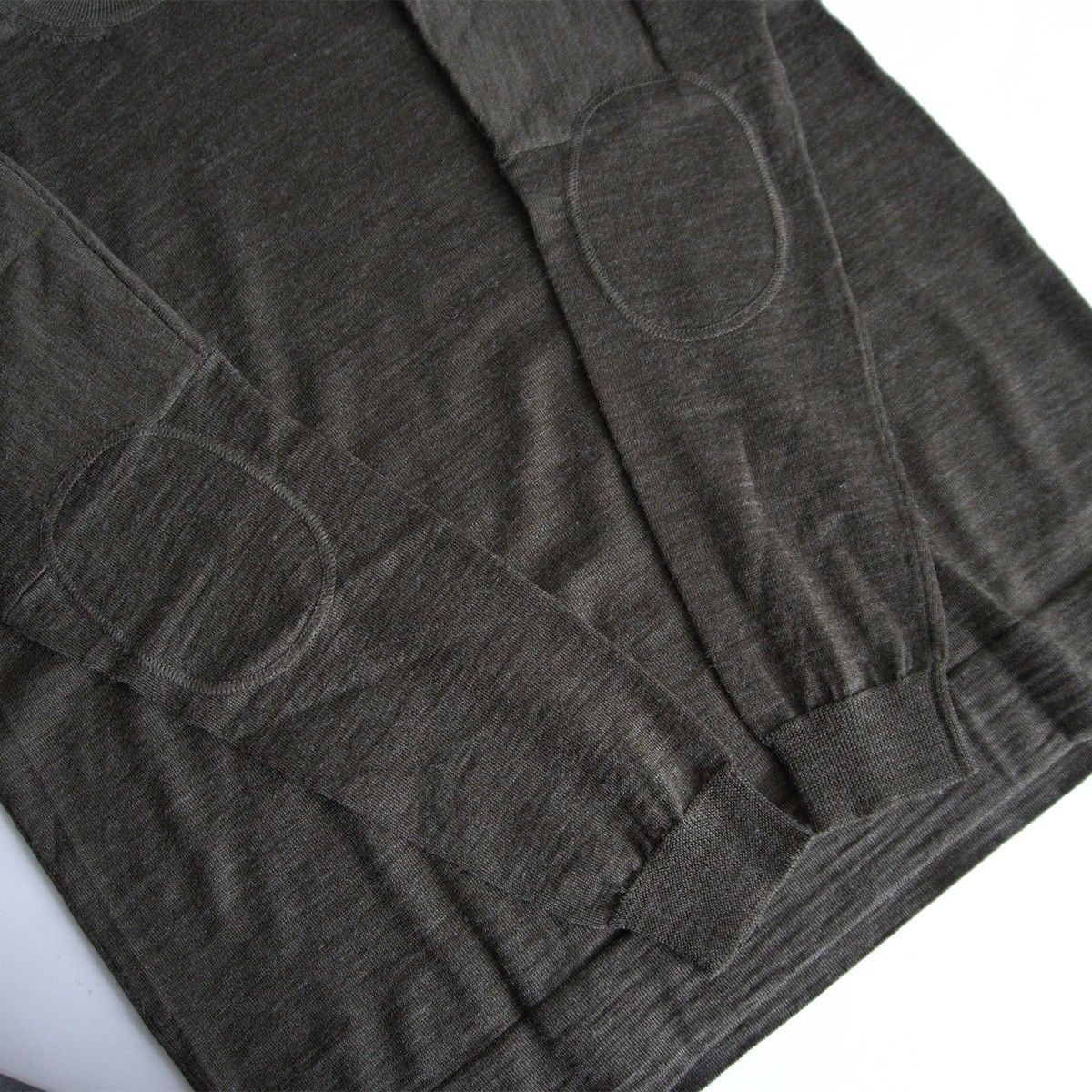 美品】 CASEY CASEY 【S19001/CREW NECK JUMPER KNIT】M オリーブ