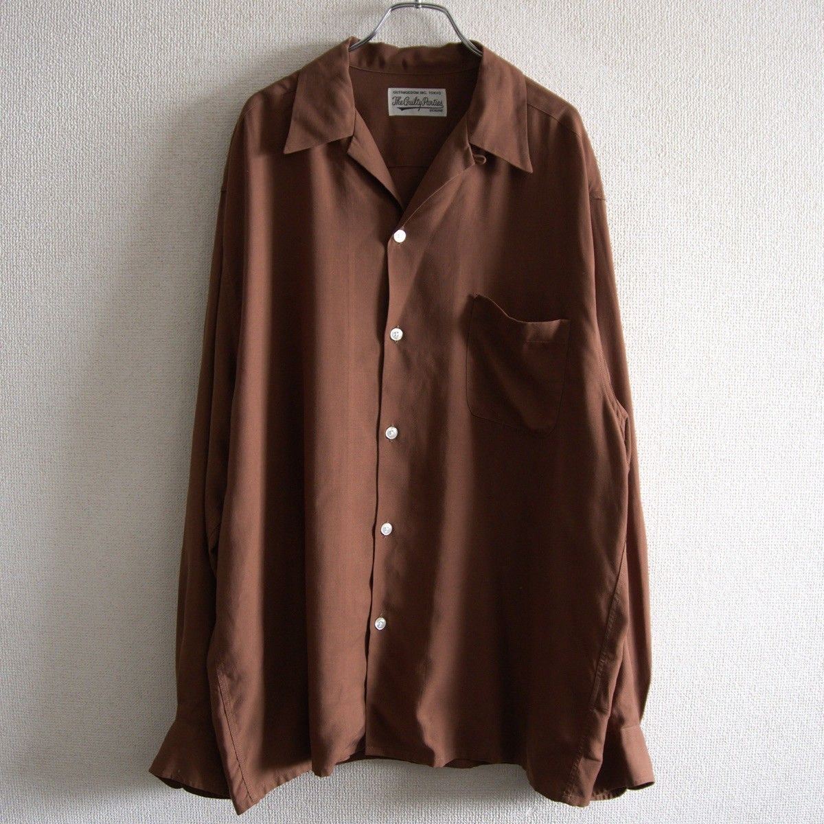 【雰囲気抜群】WACKO MARIA【50'S SHIRT L/S オープンカラー シャツ】 XL ワコマリア ブラウン 26050132 雰囲気抜群】WACKO MARIA【50'S SHIRT L/S オープンカラー シャツ】 XL
