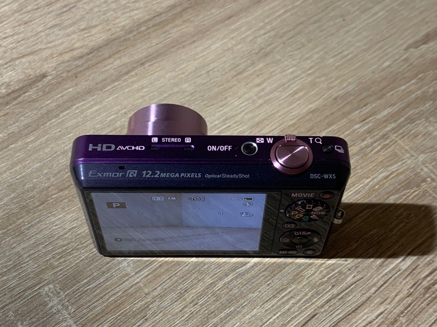 0437 Sony ソニー Cyber-shot DSC-WX5 パープル デジカメ 動作確認済み
